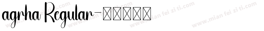 agrha Regular字体转换